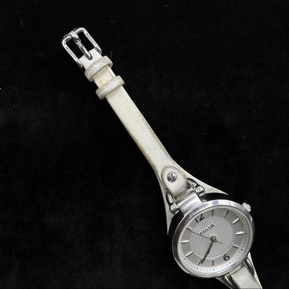 Fossil ES2829Women's Beige Leather Analog White Dial Genuine Wrist Watch - Picture 4 of 4